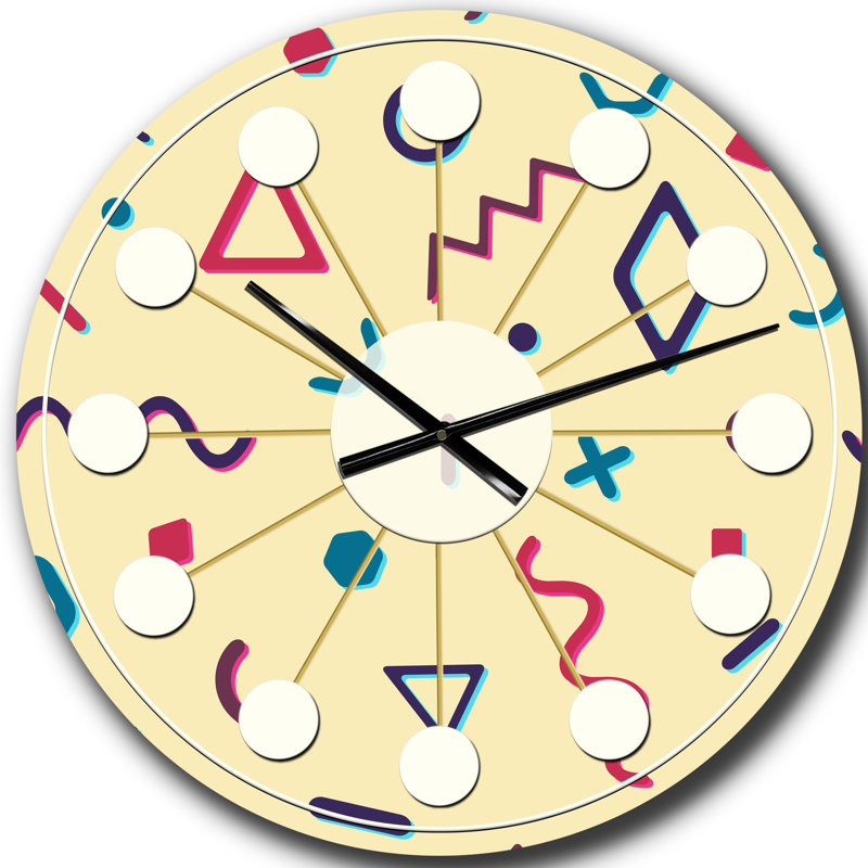 Horloge murale rétro Mid-Century, Grand