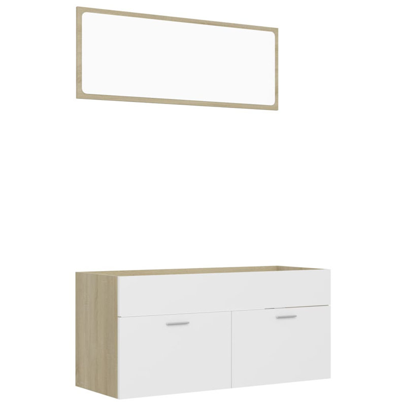 Latitude Run® 15.2'' White Acrylic Rectangular Bathroom Sink, White/Beige