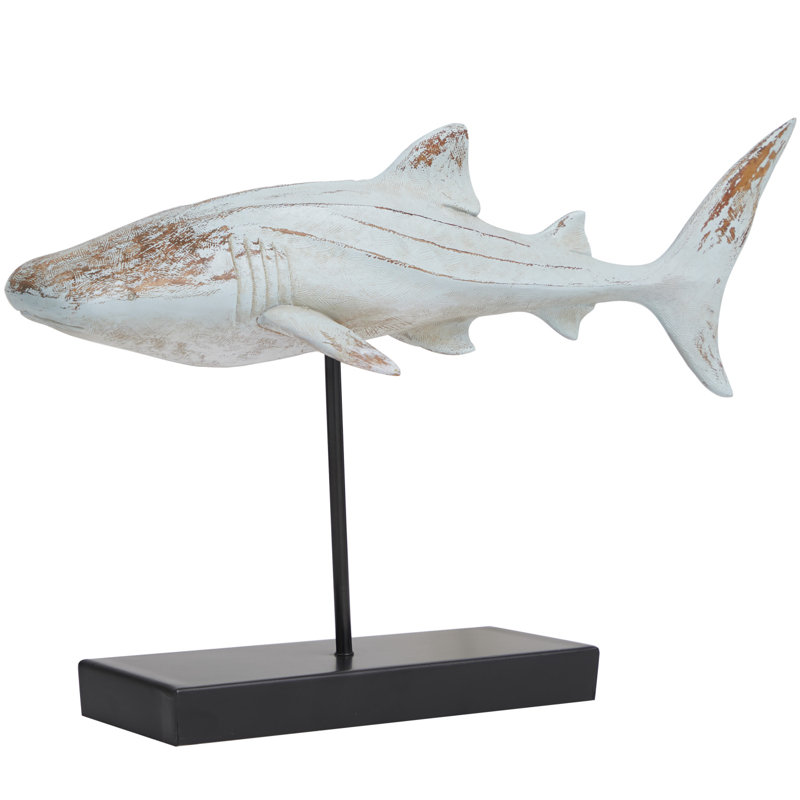 Sculpture Westerleigh Shark, H 11,75 po x l 17,25 po x P 6,95 po
