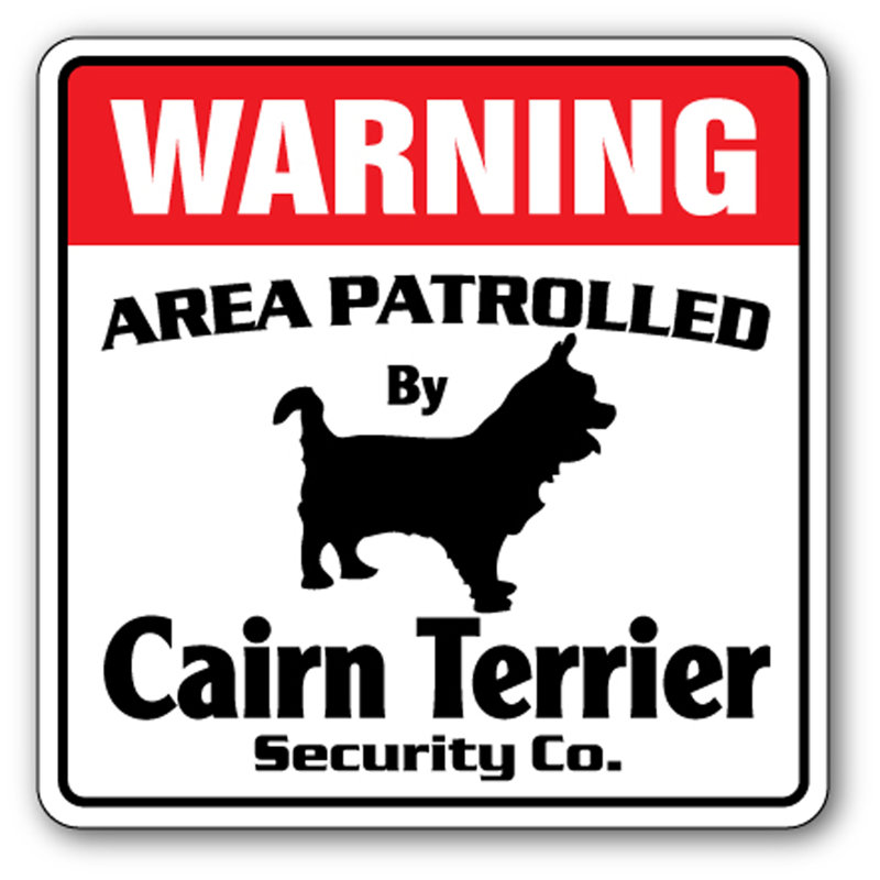 Panneau Berri Beware of Cairn Terrier, H 6 po x l 9 po x P 0,1 po