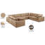 Canapé modulaire réversible de 160 po en similicuir-87141534