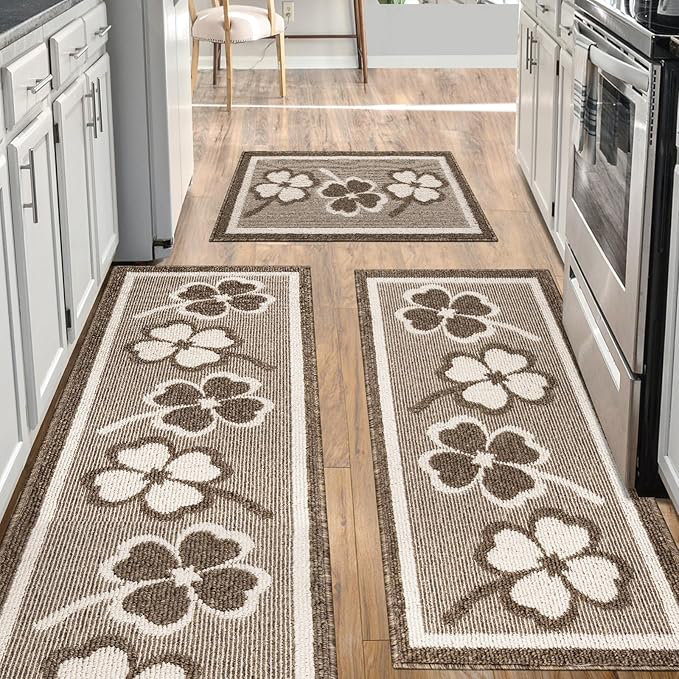 3-piece non-slip kitchen rug set