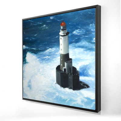 «Vagues déchaînées sur un phare»