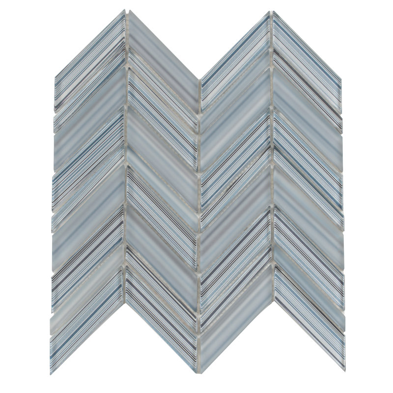 10.4"X10.4" Chevron Glass Mosaic Tile