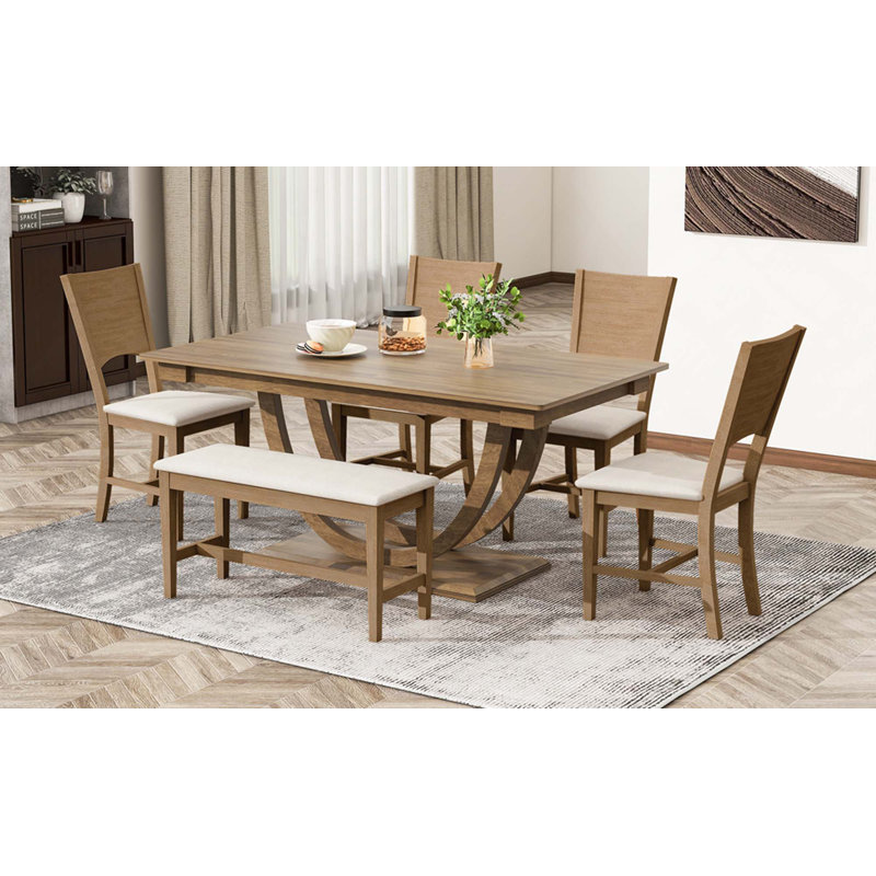 Ensemble de salle à manger 6PCS, Brown