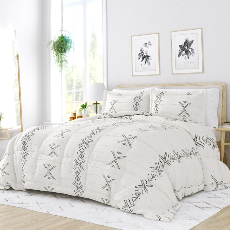 Gray Twin Reversible Microfiber Down Alternative Bedspread Set