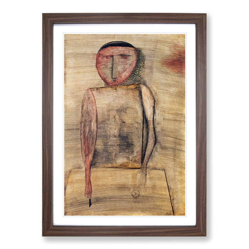 Doctor by Paul Klee - Picture Frame Painting, 48cm H x 36cm W x 2cm D, Walnut Framed