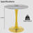 Marble-Top Round Side Table With Tapered Pedestal Base, Ideal For Living Room, Modern Minimalist Design-318261018