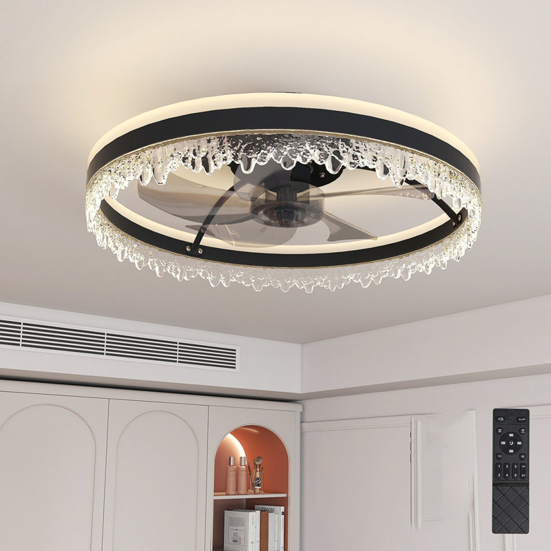 Ventilateur de plafond intelligent de 20 pouces avec fonction silencieuse, réglage à plusieurs vitesses pour la chambre à coucher, la salle d'étude et la salle à manger