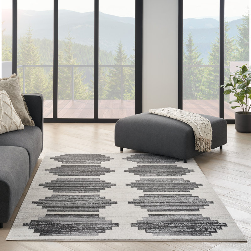Destinay Geometric Indoor Rug, Rectangle 6' x 9'