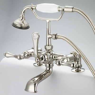 Stonington 3 Handle Deck Clawfoot Tub Faucet