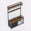 33.1" Wide Hall Tree with 23 Hooks and Movable Drawers