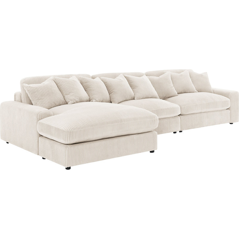 Cassidy Sand Upholstered Sectional Sofa
