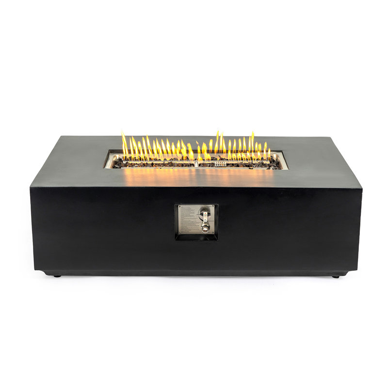 Concrete Propane Gas Fire Pit Table, Charcoal