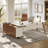 78.7" L-Shaped Executive Desk, Modern Large Office Computer Desk with Storage Cabinet for Home Office-387003582