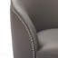 Fauteuil d'appoint pivotant en cuir pour les salons modernes, pivotant à 360 °, fauteuil d'appoint de style Mid-Century moderne-1112596724
