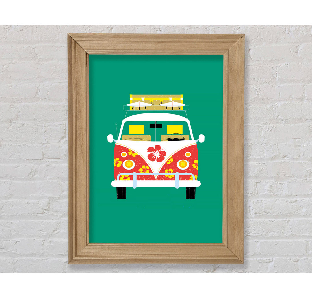 VW Camper Van Holiday Time - Einzelne Bilderrahmen Kunstdrucke