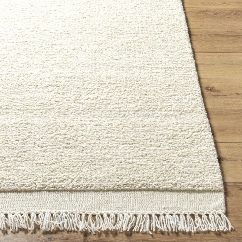 Mabel Hand Tufted Wool Area Rug in Tan, Rectangle 2' x 3'