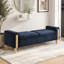 Banc de rangement rembourré avec couvercles doubles et accoudoirs-954353393