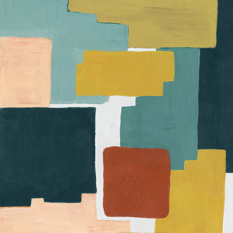 Block Abstract II by Grace Popp - Wrapped Canvas Painting, 91cm H x 91cm W  