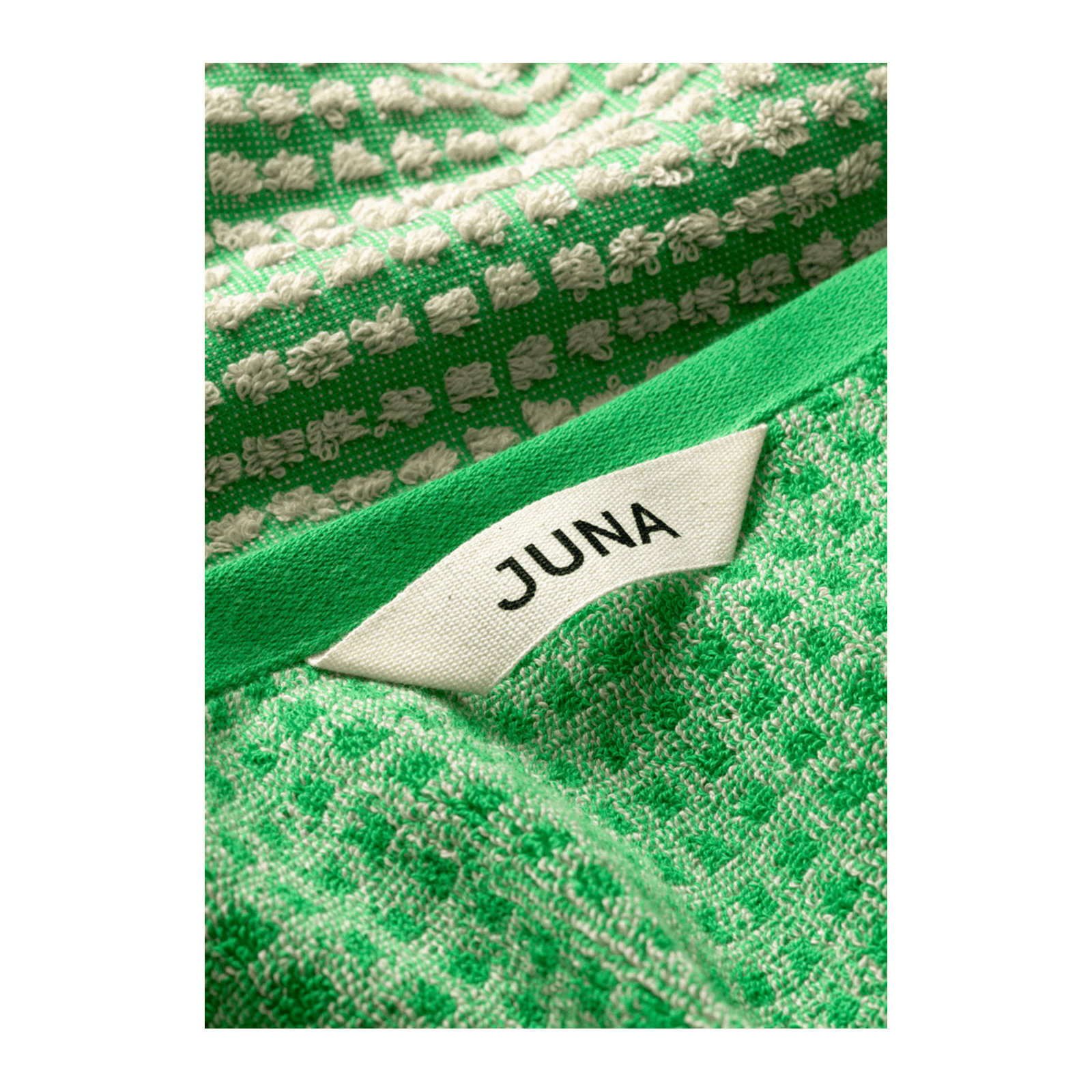 Check Bath Towel 27.6" X 55.1" Sand, Green/Sand