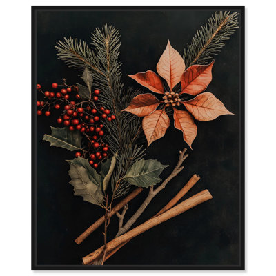 Hearth Flora Canvas Dark Elegant Florals par Art Remedy
