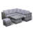 Rose Range Small Dining Corner Sofa Set With Rising Table In Grey