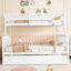 Lit simple au-dessus d'un lit double en bois avec lit gigogne-1258164883