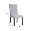 Ensemble de 2 chaises d'appoint Merel en lin gris et chêne gris