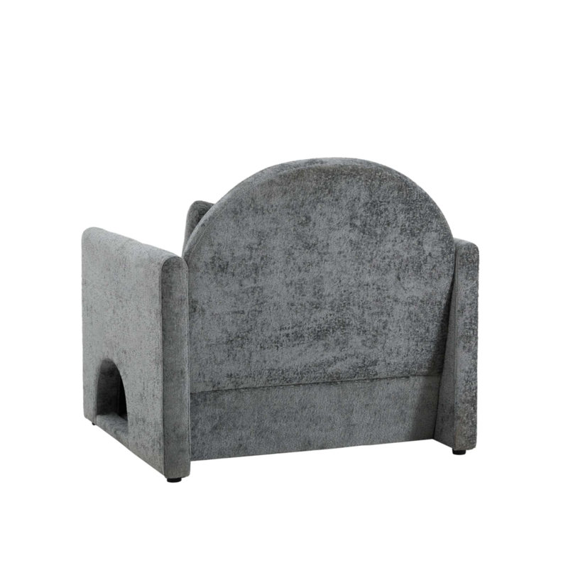 Fauteuil surdimensionné en chenille de style moderne