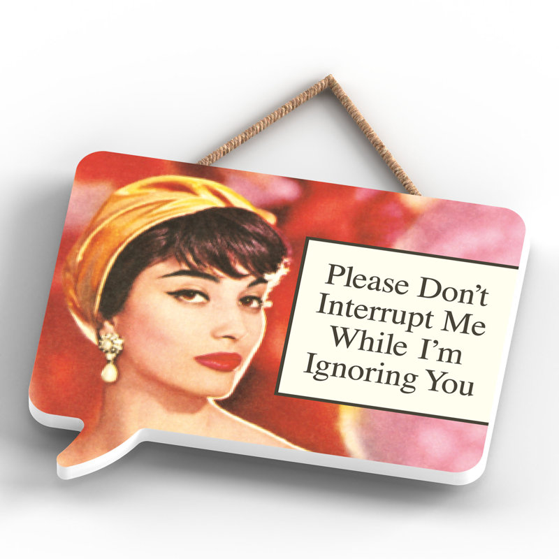 Pinup Please Dont Interupt - Print on MDF