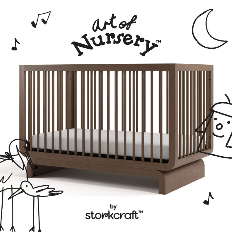 Santorini 5-In-1 Convertible Crib, Hazelnut, Crib