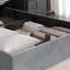 PLATE-FORME À RANGEMENT PLEIN GRAND LIT DE RANGEMENT EN VELOURS GRIS CLAIR-126672265-126672262