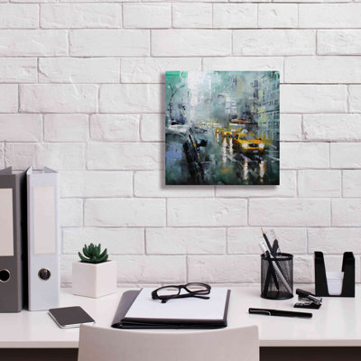«New York Rain on Canvas» par Mark Lague, reproduction
