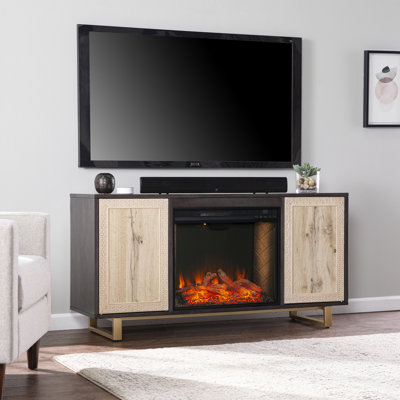 Cheminée Sarenac 54,25'' L avec détails sculptés