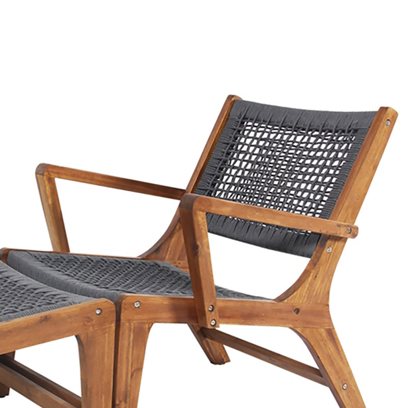 Chaise de patio avec repose-pieds Fedele