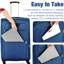 Valise extensible 3 pièces avec sac de voyage léger, bleu marine, quatre roulettes pivotantes, facile d'accès pour les dossiers et les livres