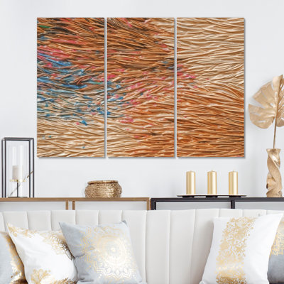 " Terracotta Bliss Texture Abstract " 3 - Pieces