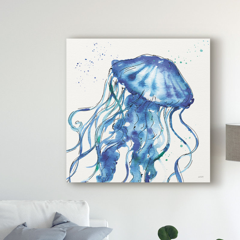 «Deep Sea X» par Anne Tavoletti - reproduction d'art sur toile, H 18 po x l 18 po x P 2 po