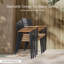 Ensemble de 4 chaises de patio en aluminium empilables