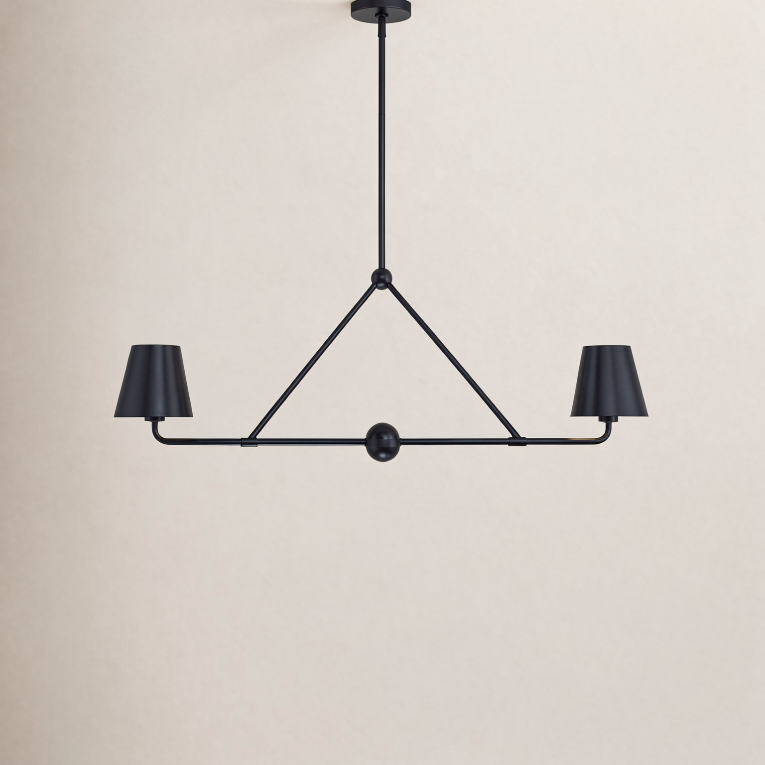 Kinston 2-Light Chandelier, Black