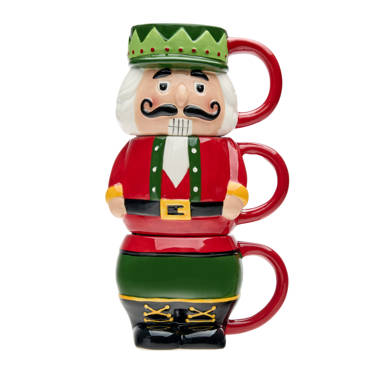 12oz Set of 3 Ceramic Stacking Mugs - Santa – Mr. Christmas