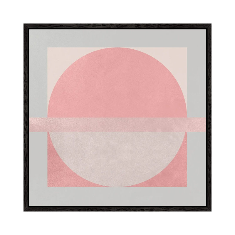 Abstract Rose Square III by Helo Moraes - Gallery-Wrapped Canvas Giclée on Canvas, Black Floater Framed