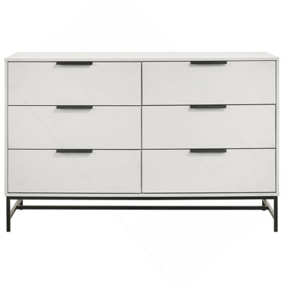 White 6-drawer Bedroom Dresser