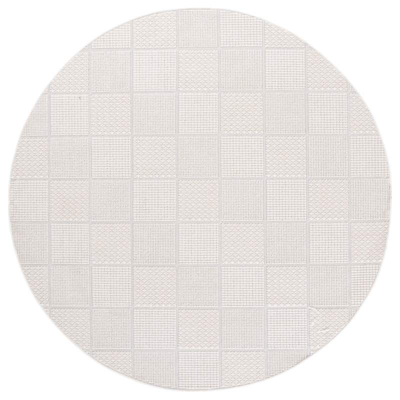 Veranda Performance Geometric Indoor Rug, Round 6'7"