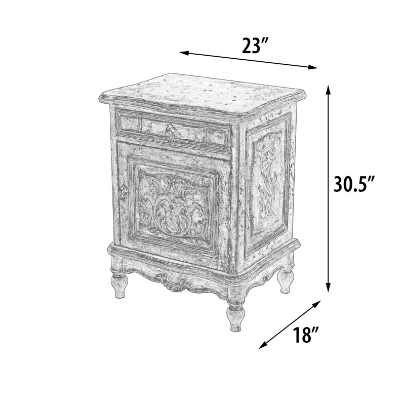 Grande table de chevet en bois de pruche de 30,5 po de hauteur Cova