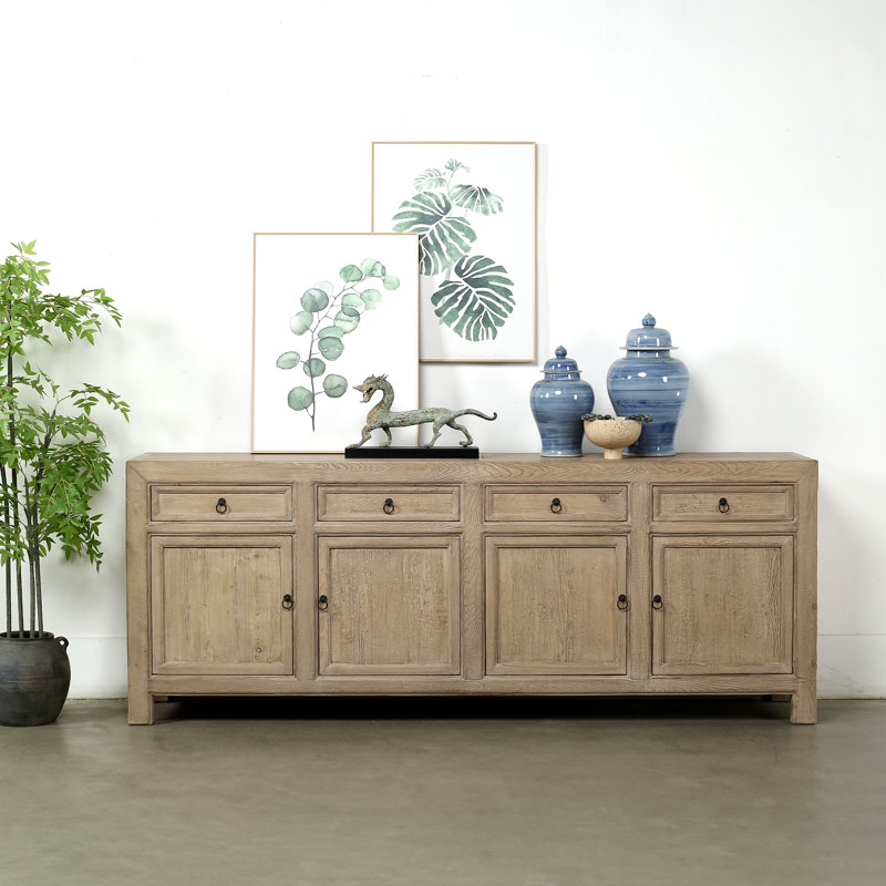 93'' W Solid Wood Sideboard, Natural