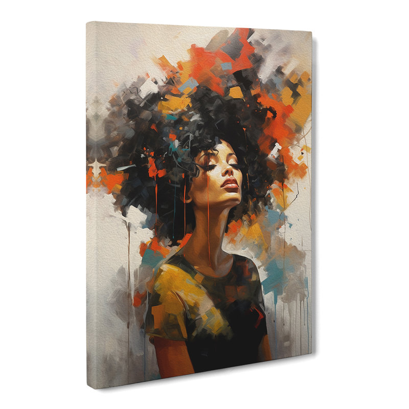 Woman With Curls Gestural No.3 - Print, 60cm H x 40cm W x 3cm D