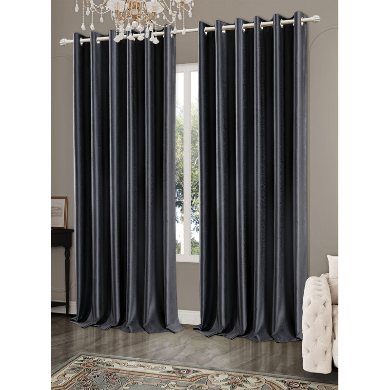 Arlesa Blackout Pair, Charcoal, 228 x 274cm