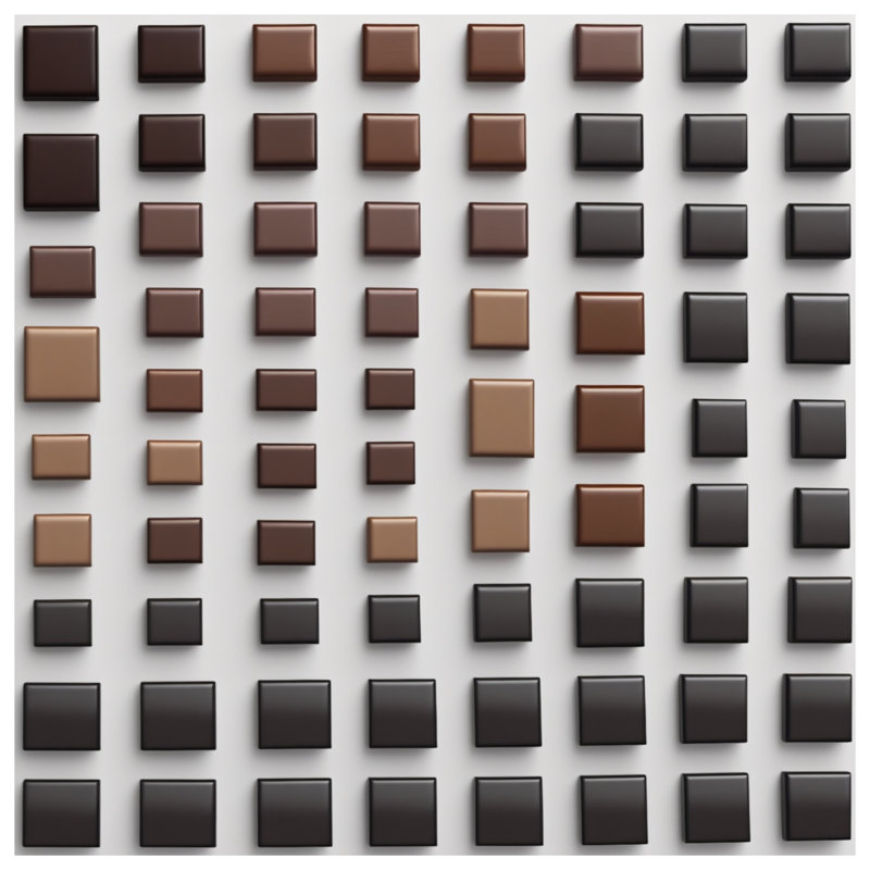 Couvertures carrées brunes, 60in W x 80in H